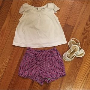 Janie and Jack shirt and short set