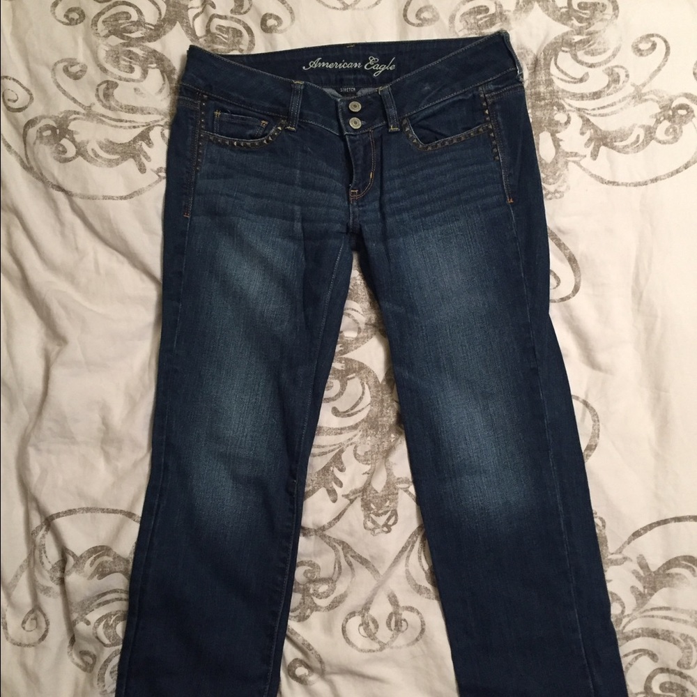 Jeans studded Capri
