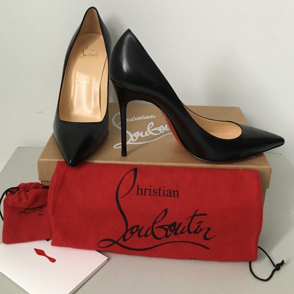 Christian Louboutin Decolette 554 Black Kid 37.5