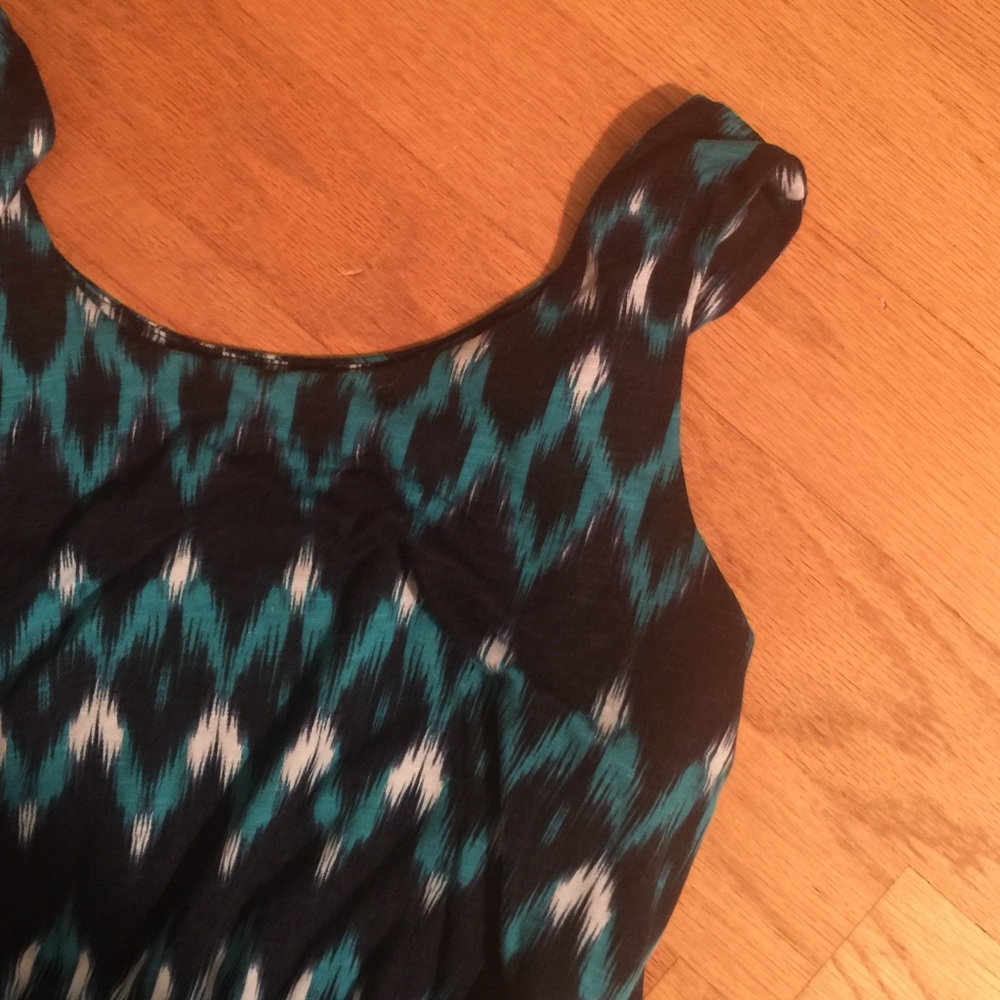 Last Chance 🎉🎉 Blue ikat pattern dress