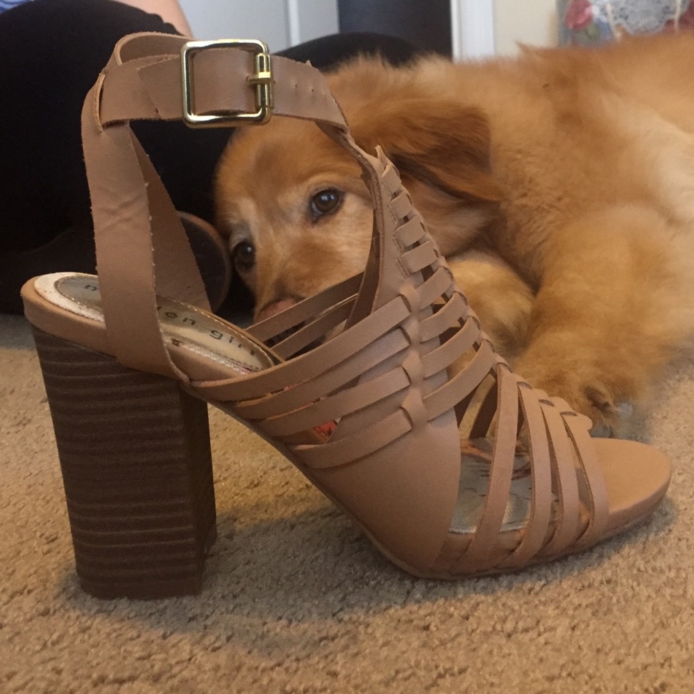 Tan madden girl heels