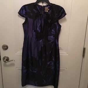 Silk cap sleeve floral dress