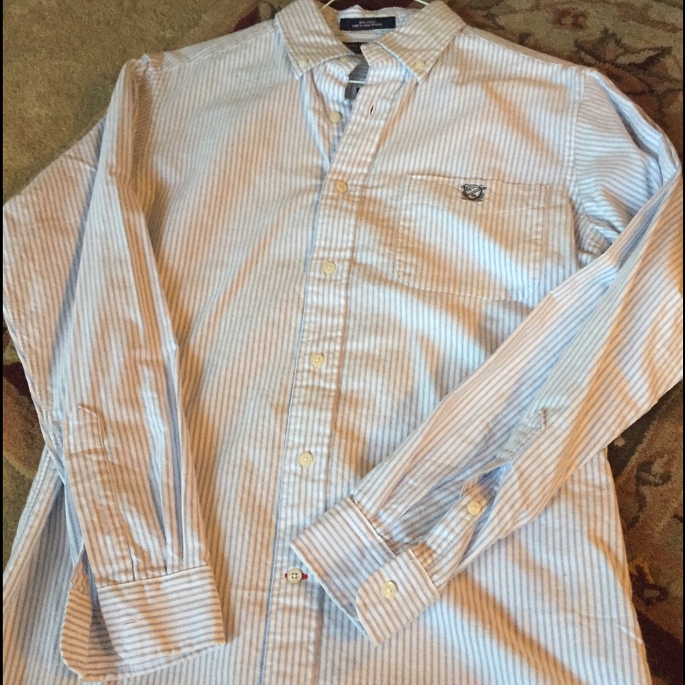Cremieux blue stripe button down