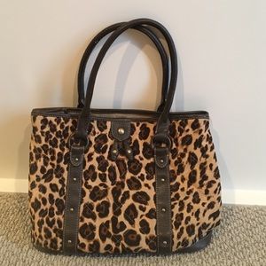 J. Crew leopard tote