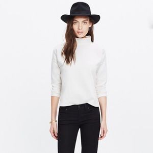 Madewell white mock-neck top