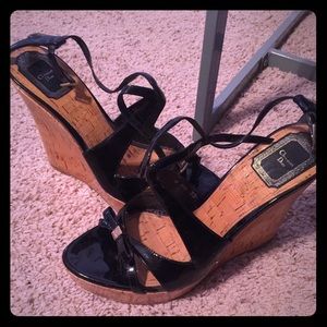 Christian Dior wedge sandals.