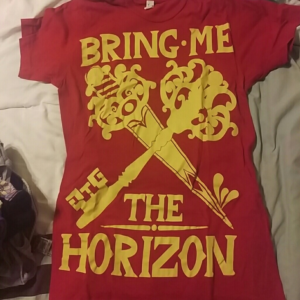SOLD Bring me the horizon band tee from hot topic