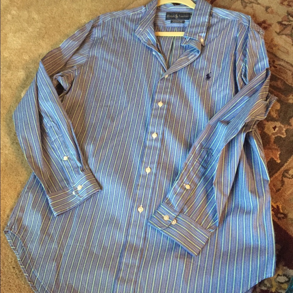 Ralph Lauren Blue with small stripes
