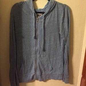 Light blue Victoria's Secret Pink zip-up hoodie