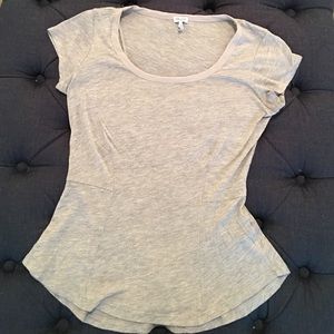 Splendid Gray Peplum Tee