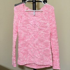 Aeropostale Pink Waffle Knit Sweater