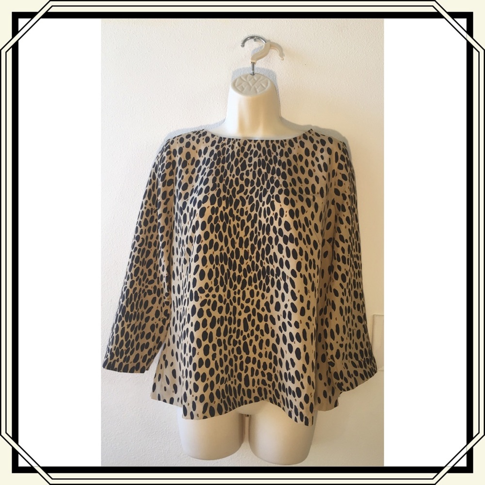 J Crew Animal print blouse