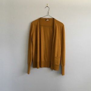 J. Crew Golden Yellow Zipper Trim Sweater