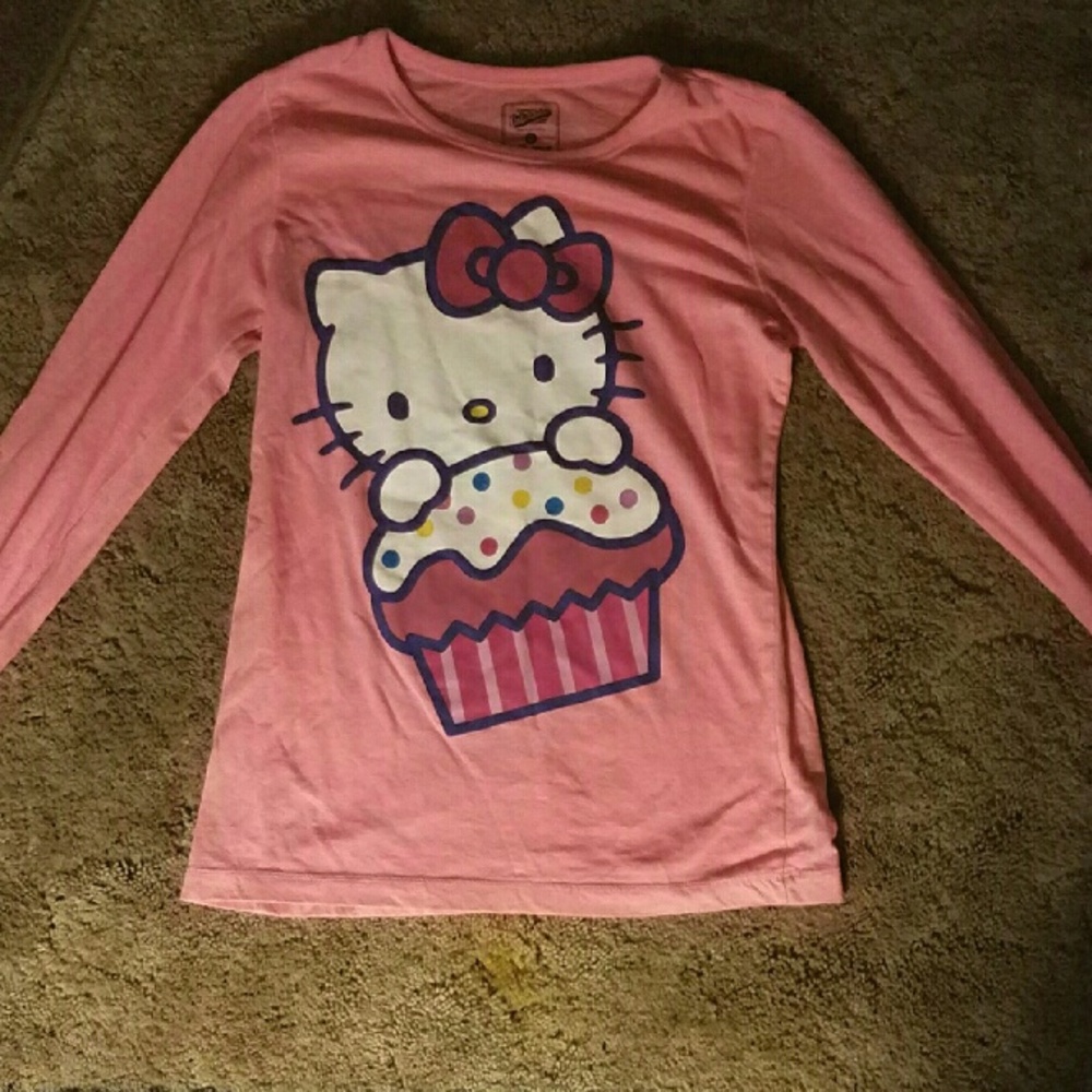Pink Hello Kitty long sleeve girls shirt