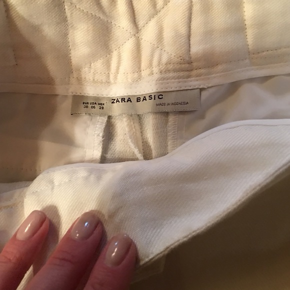 Zara Pants & Jumpsuits Zara White Linen Pants Poshmark