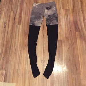 Alo Grey and Black Goddess Leggings