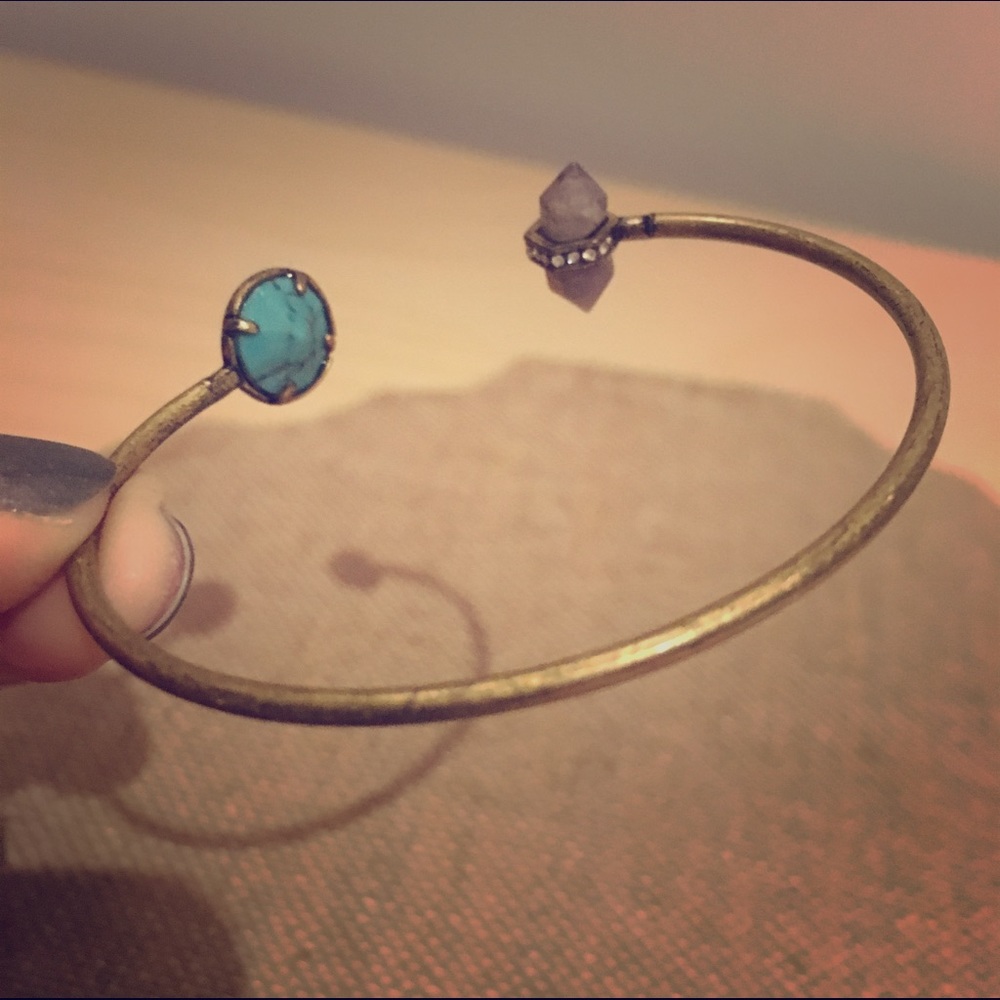 Amethyst + Turquoise Cuff