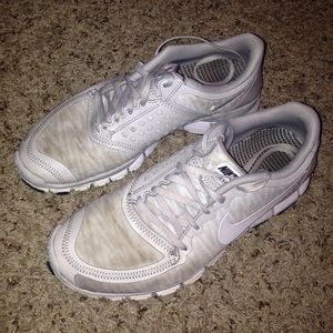 Silver Nike Free Runs 5.0
