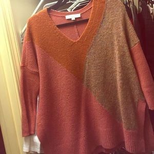 Ann Taylor color block Drapey sweater