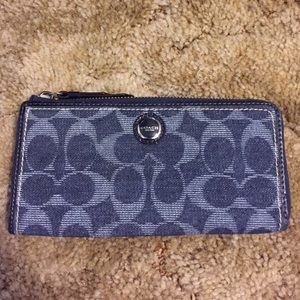 Jean Blue Coach Wallet