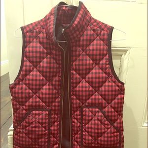 J crew checkered vest
