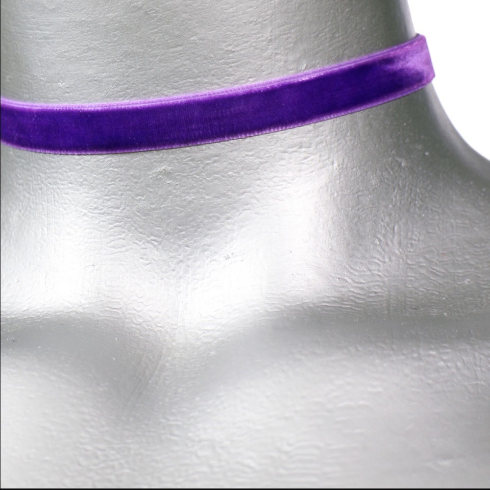 💜 Sexy Simple Purple Velvet Choker