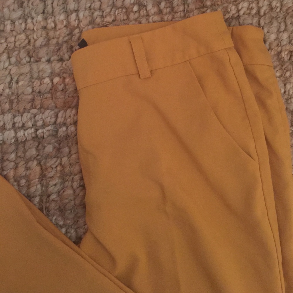 Mustard Ankle Dress Pants