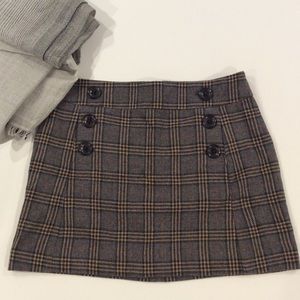 Gap plaid wool pencil miniskirt