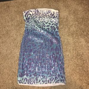 🎁Bebe cute animal print shimmer dress