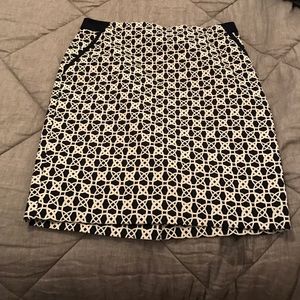 The Limited Navy and White Pencil Skirt. Size 10.