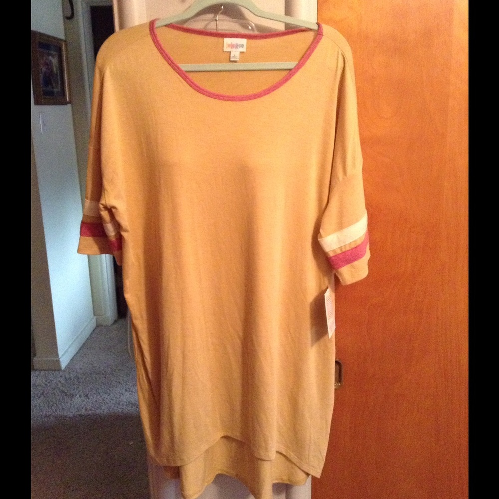 LuLaRoe IRMA large yellow/ red NWT