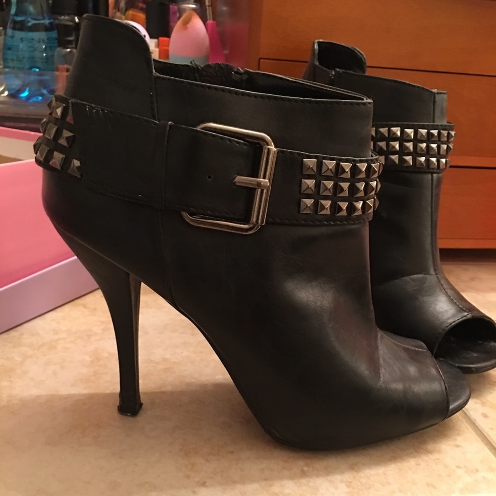 Black booties. Worn once