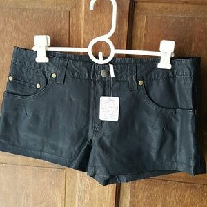 NWT Free People faux leather shorts