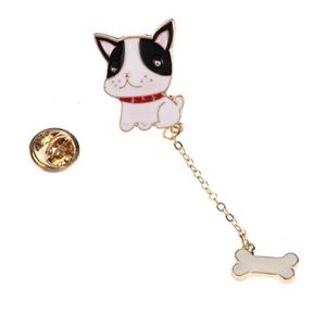Dog and Bone Enamel Pin