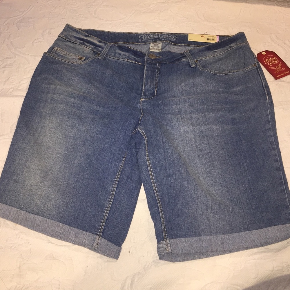 Faded Glory Jean Shorts Size 14