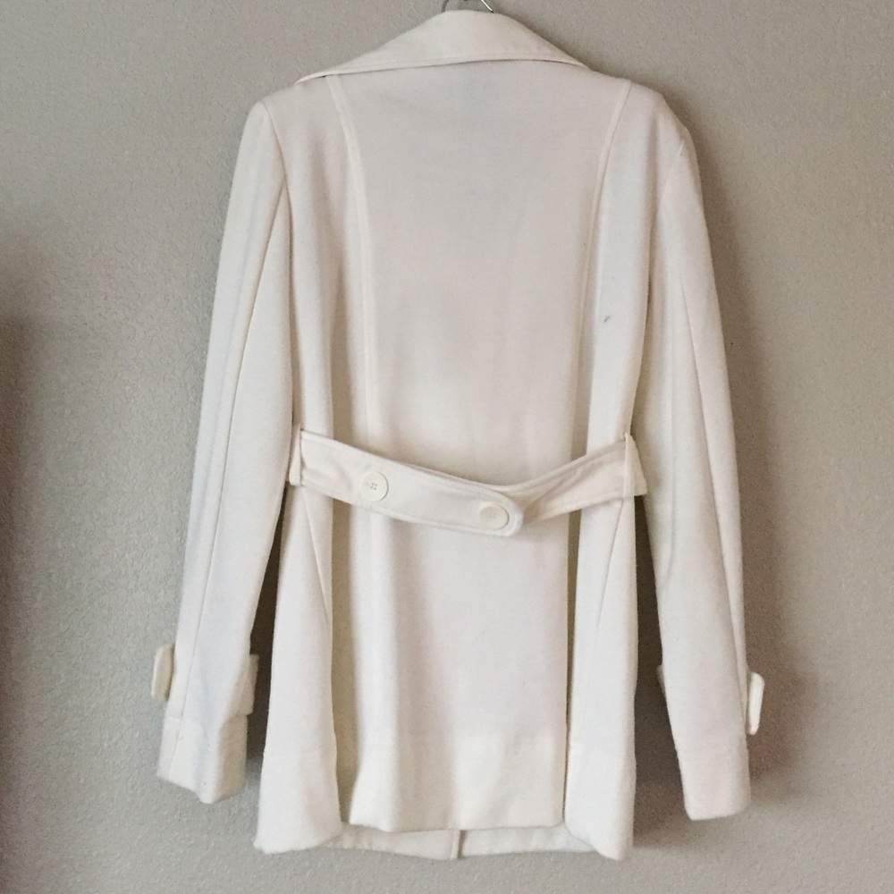 White Pea Coat - Picture 2 of 6