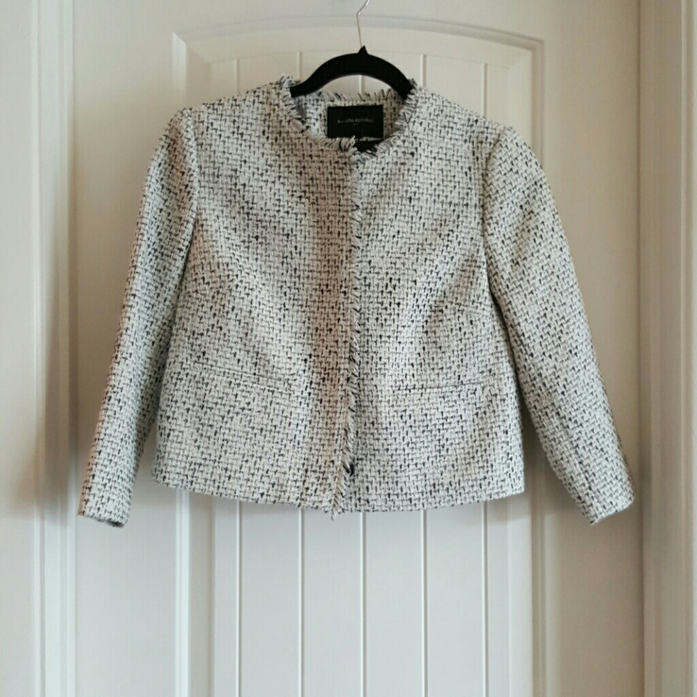 Banana Republic, Tweed Blazer, Size 4P