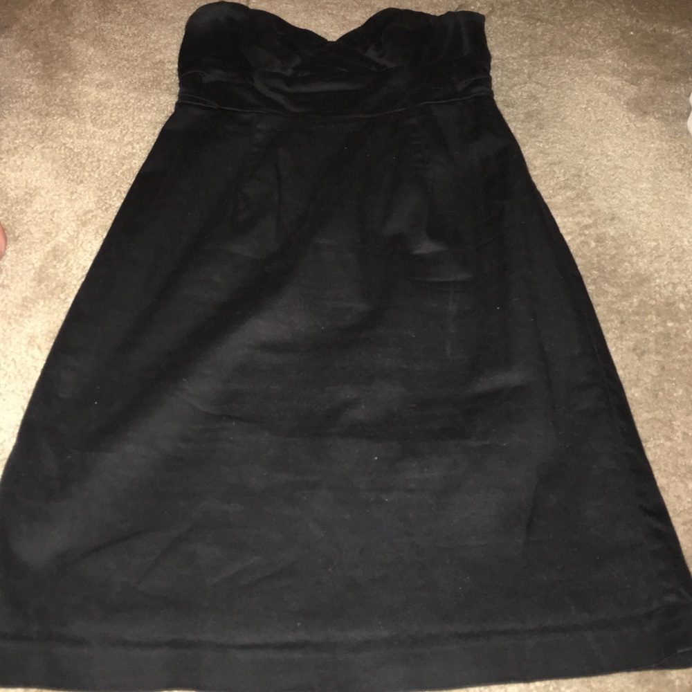Black strapless, heart shaped dress