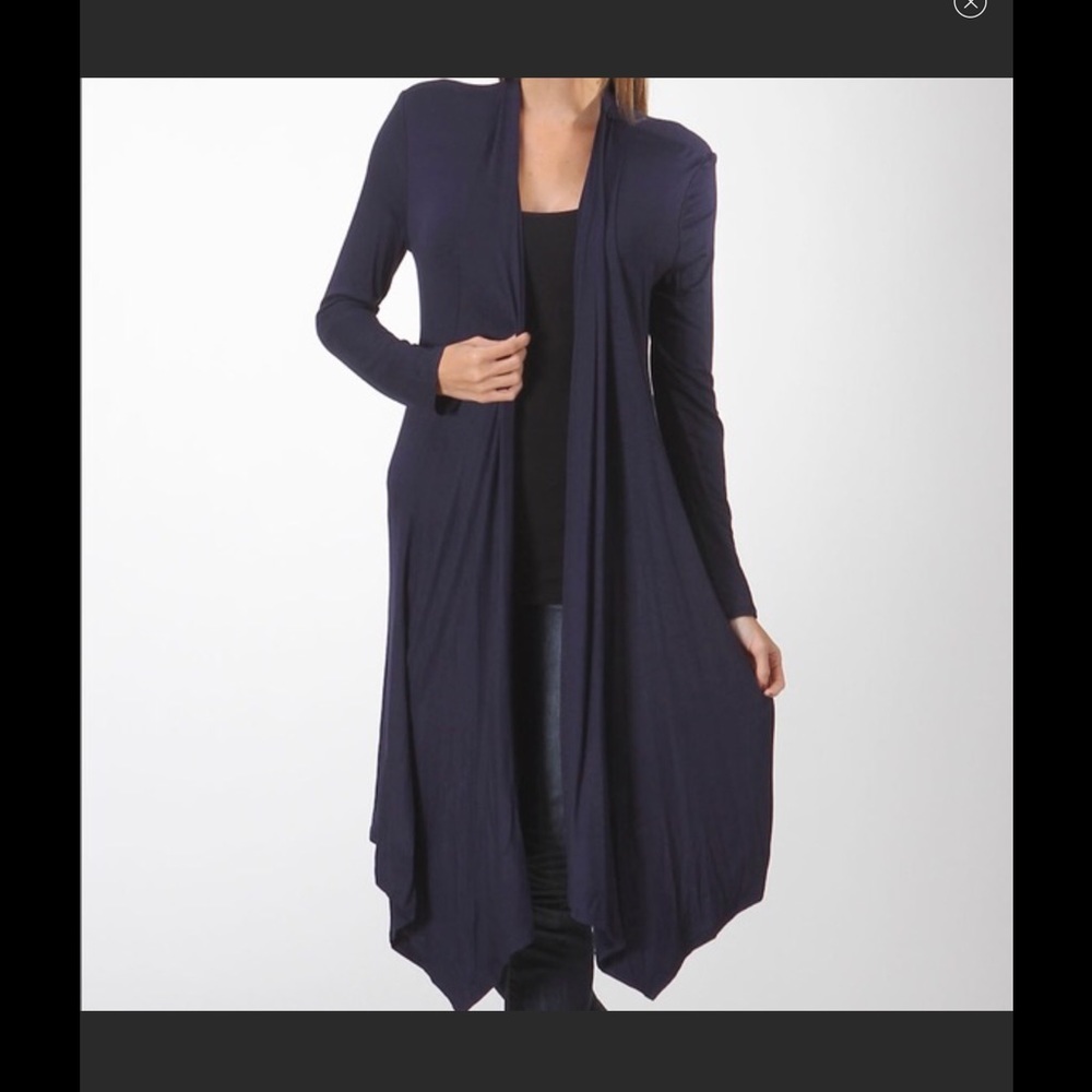 LAST ONE! MD  SALE✂️💲NWT BELLINO NAVY LONG DUSTER