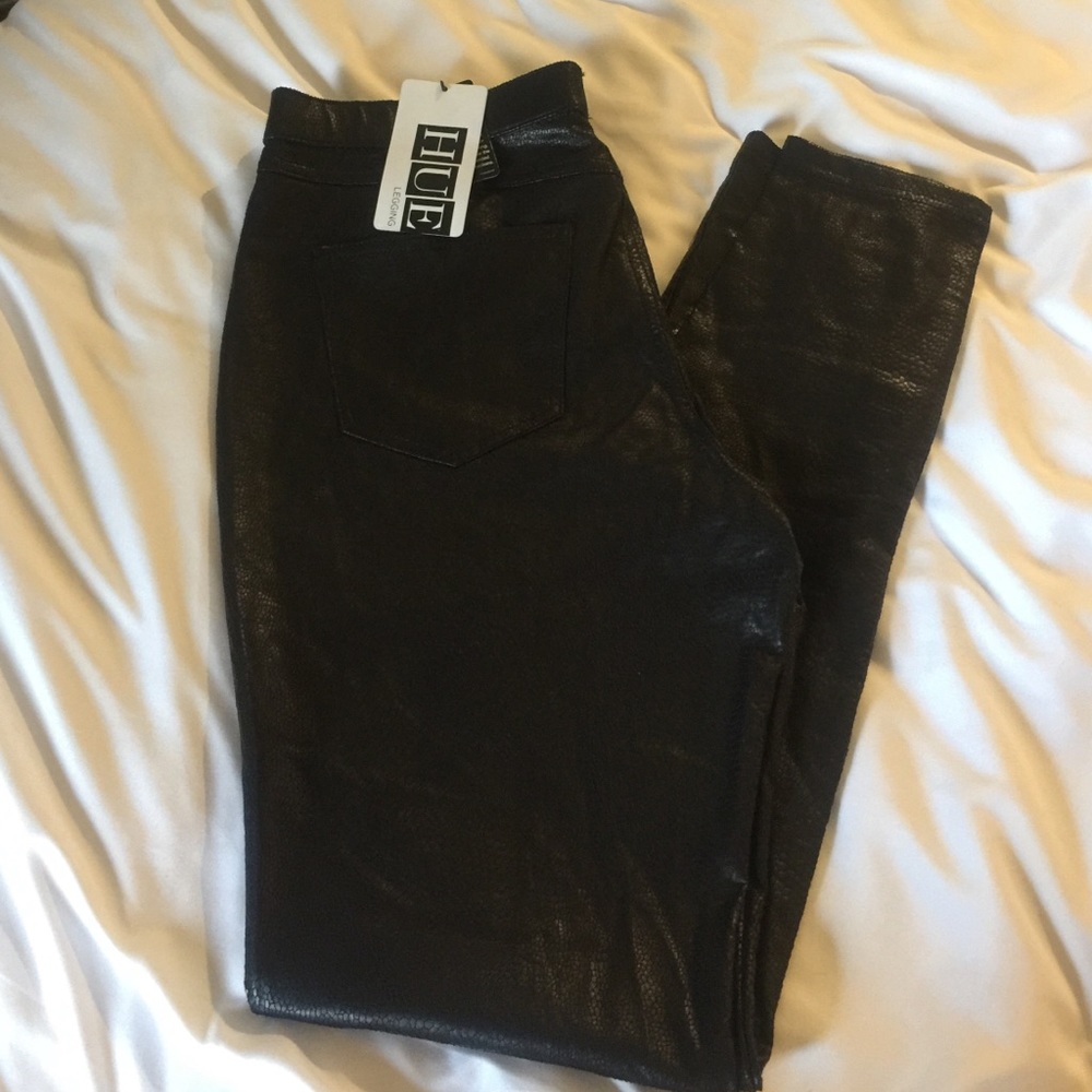 Hue python leatherette leggings