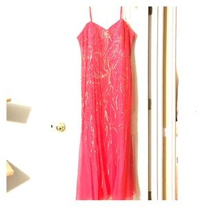 Size 20 coral evening gown