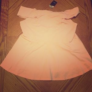 TORRID Baby Pink Off the Shoulder Peplum