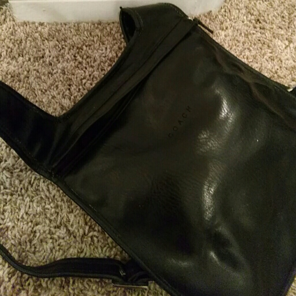 Vintage Coach Black leather backpack