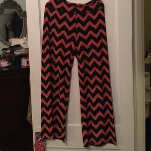 Stretchy chevron palazzo pants