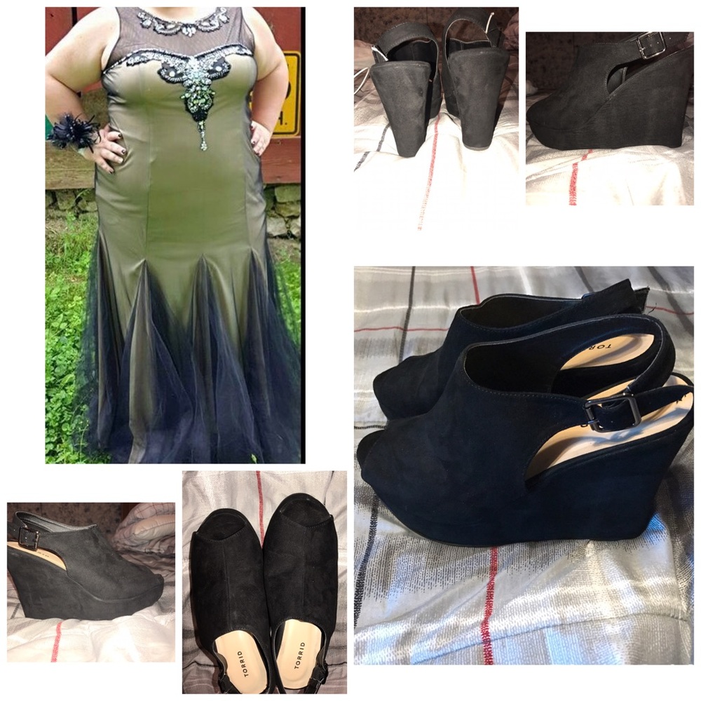 Prom Dress 24/25 & Torrid Wedges 11