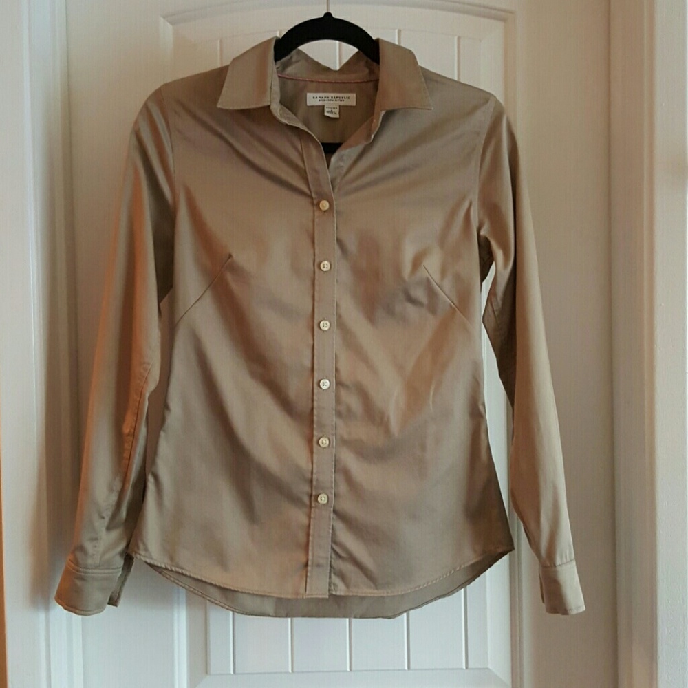 Banana Republic, Non Iron Fitted Button-Down, 4