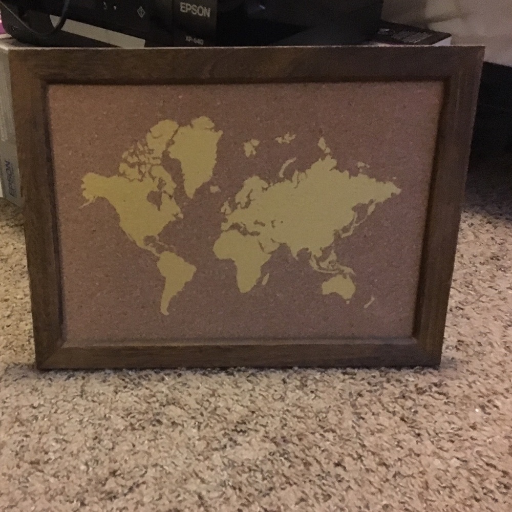 World map cork board