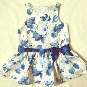 💙 Janie & Jack Blue Rose Floral Dress
