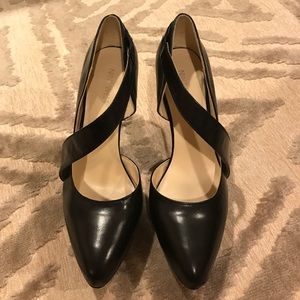 Nine West Shannon Black Leather Heels