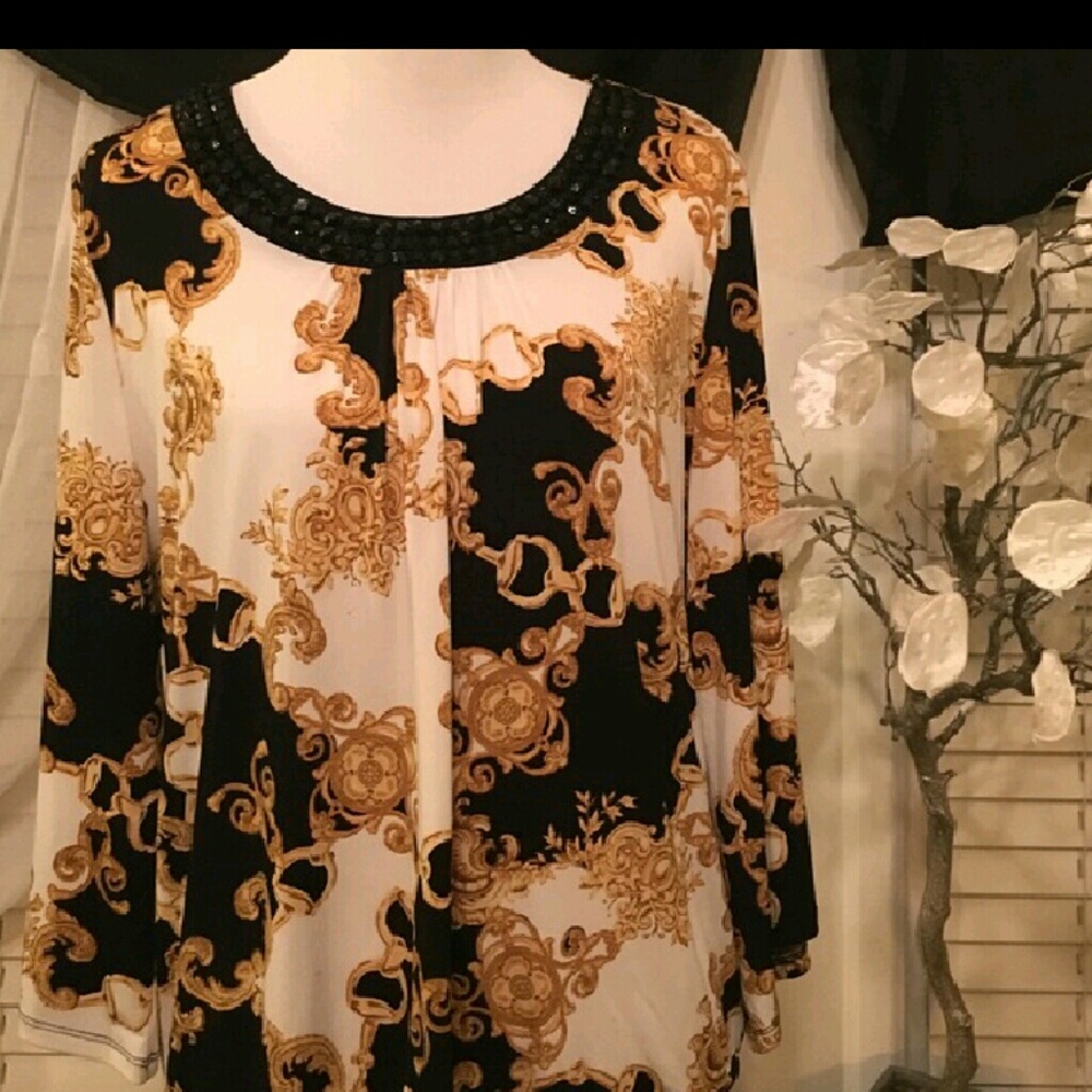 JM Collection Beautiful blouse. - Picture 4 of 4